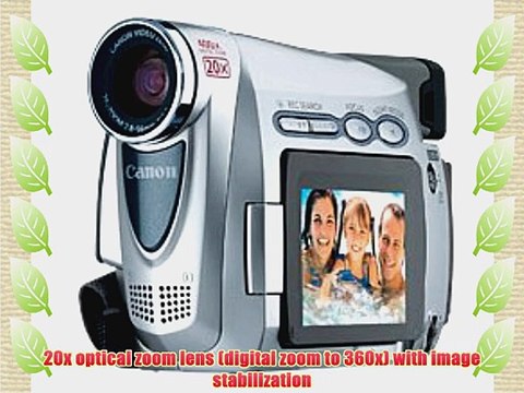 Canon ZR100 MiniDV Camcorder w/20x Optical Zoom (Pearl Silver)