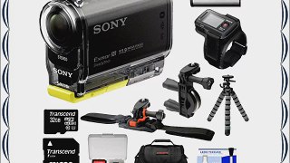 Sony Action Cam HDR-AS30V 1080p Wi-Fi HD Video Camera Camcorder with RM-LVR1 Live View Remote