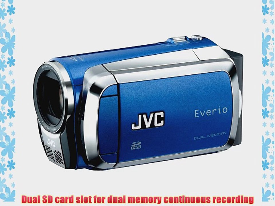 JVC Everio GZ-MS120 Dual Flash Camcorder (Blue)