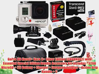 GoPro HD Hero3  Hero 3  Silver Edition (CHDHN302) with Essential Special Edition Bundle Accessory