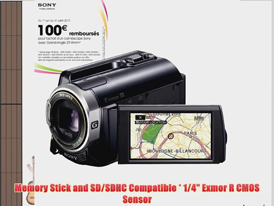Sony HDR-XR350 160GB HDD Handycam Camcorder with Exmor R CMOS sensor wide  angle G-Lens 12x
