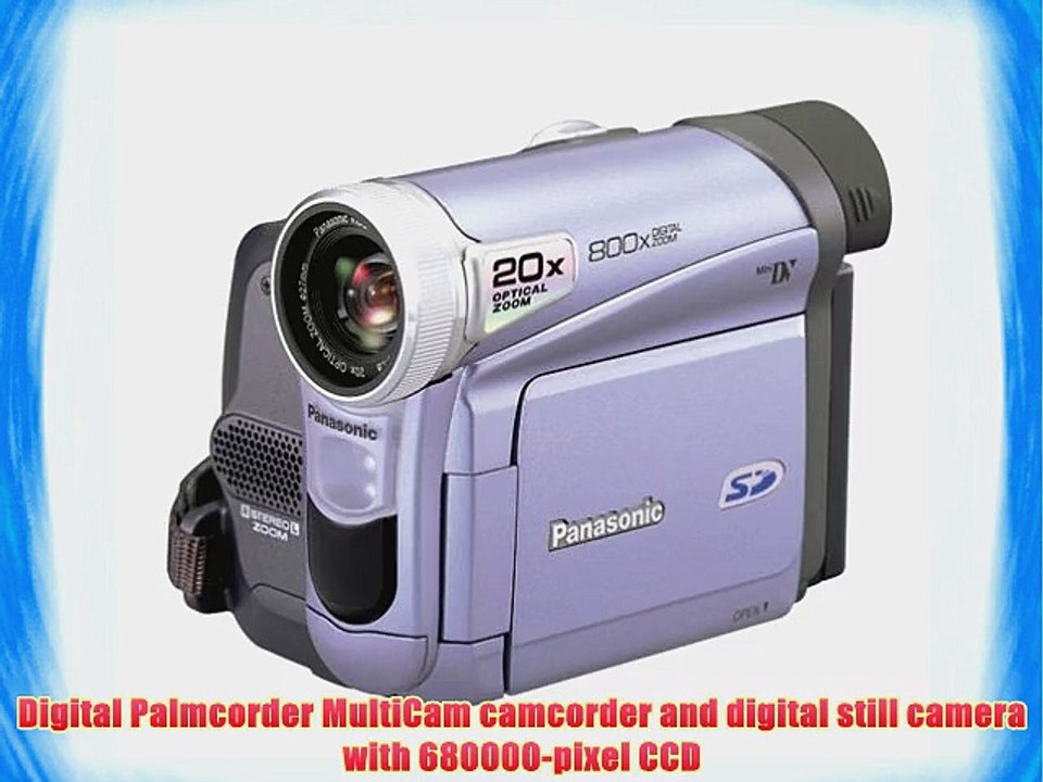 Panasonic PVGS12 Digital Palmcorder MultiCam Camcorder w/20x Optical Zoom