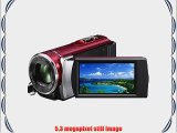 Sony HDR-CX210 High Definition Handycam 5.3 MP Camcorder with 25x Optical Zoom (Red) (2012