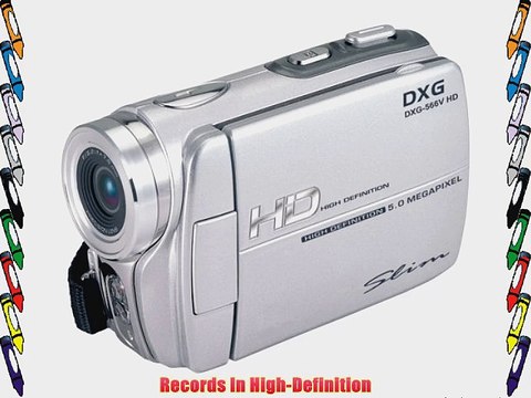 DXG DXG-566V 5.0 Megapixel High-Definition Digital Video Camera In Box (Silver)