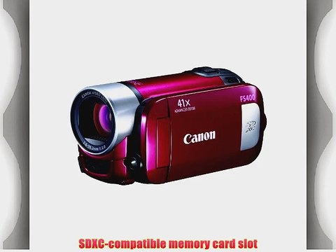 Canon FS400 Flash Memory Camcorder with 41x Advanced Zoom and SDXC Card Slot (Red)