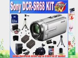 Sony DCR-SR68 80GB Hard Disk Drive Handycam Camcorder   32GB SDHC Memory  2 Extended Life Batteries