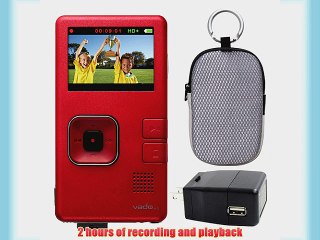 B-Stock Creative Vado HD Pocket Video Camera 8GB   Accessories Pack (Red)
