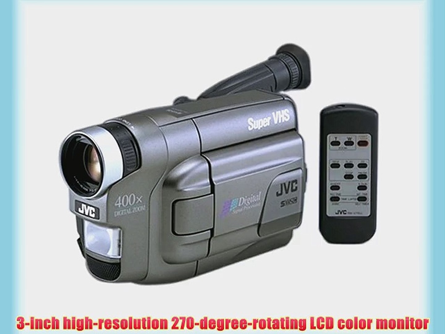 Vintage JVC GRSV3 Compact VHS LCD Camcorder Camera w/ Charger