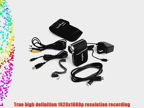 Veho VCC-002 Kuzo High Definition 1080p SD Camcorder (20x Optical/digital zoom) 3.0 inch Touchscreen
