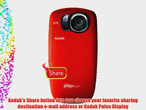 Kodak PlaySport (Zx5) HD Waterproof Pocket Video Camera - Red (2nd Generation)