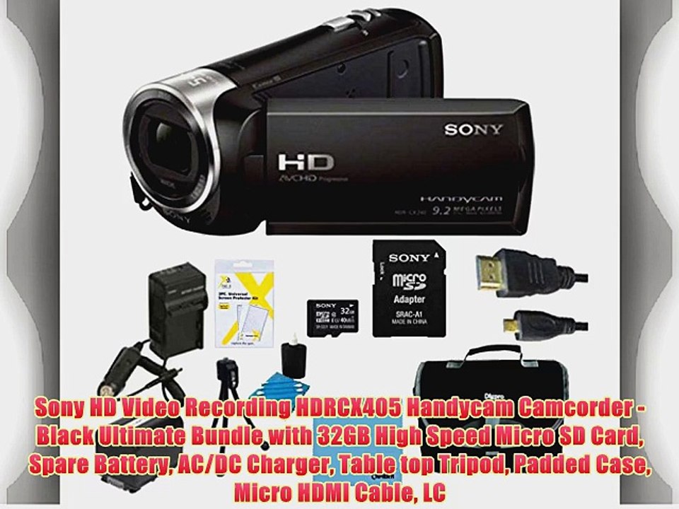 Sony HD Video Recording HDRCX405 Handycam Camcorder Black Ultimate