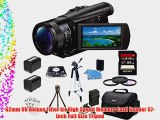 Sony FDRAX100/B FDR-AX100 FDRAX100 AX100 4K Video Camera w/ 3.5-Inch LCD (Black) Bundle w/