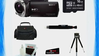 Sony HDR-CX330 Full HD Handycam Camcorder (Black)   Sony 16GB Memory Card   Focus Soft Photo