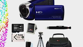 Sony HDR-CX240 HDRCX240L HDRCX240/L Full HD Handycam Camcorder (Blue) with Sony 16GB Class