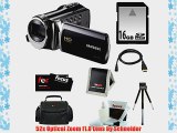 Samsung HMX-F90 5MP HD Camcorder in Black with 16GB Deluxe Accessory Kit