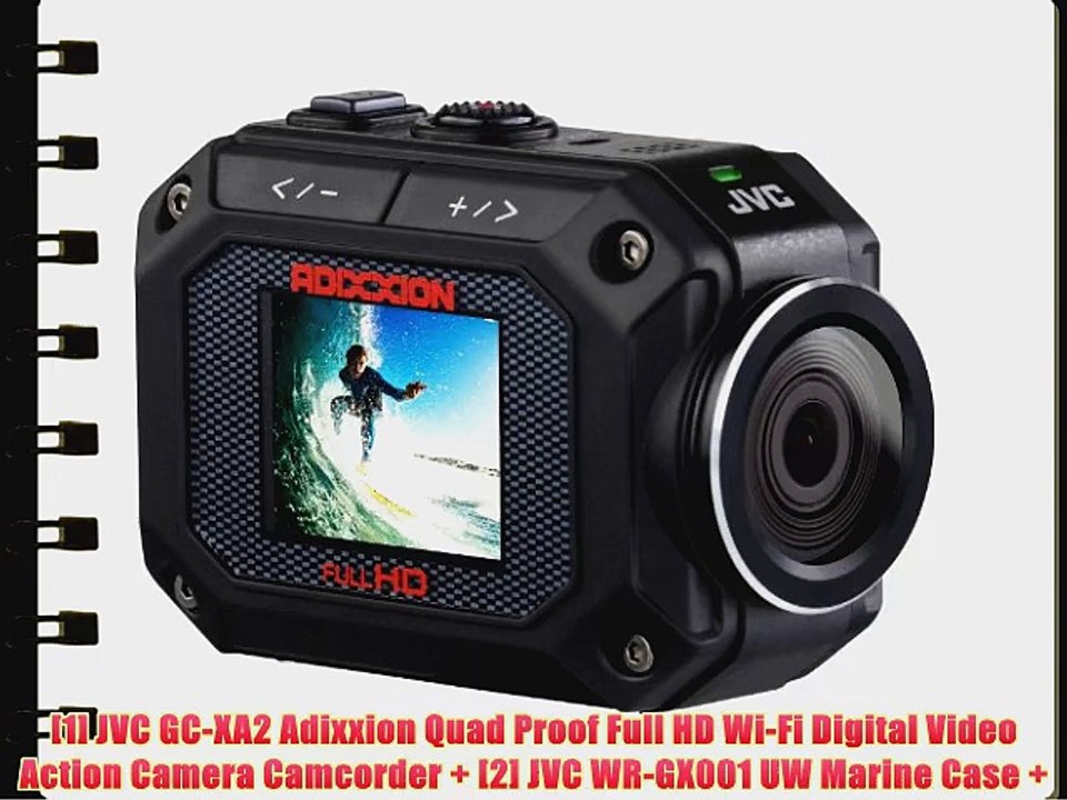 JVC GC-XA2 Adixxion Quad Proof Full HD Wi-Fi Digital Video Action Camera Camcorder with Underwater