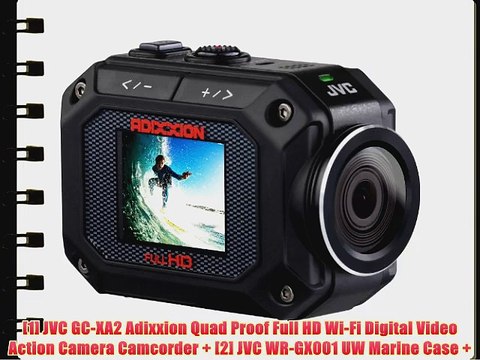 JVC GC-XA2 Adixxion Quad Proof Full HD Wi-Fi Digital Video Action Camera Camcorder with Underwater