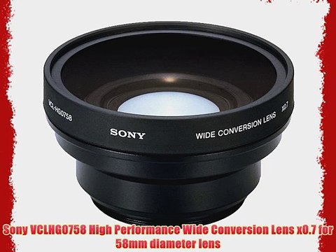 Sony VCLHG0758 High Performance Wide Conversion Lens x0.7 for 58mm diameter lens