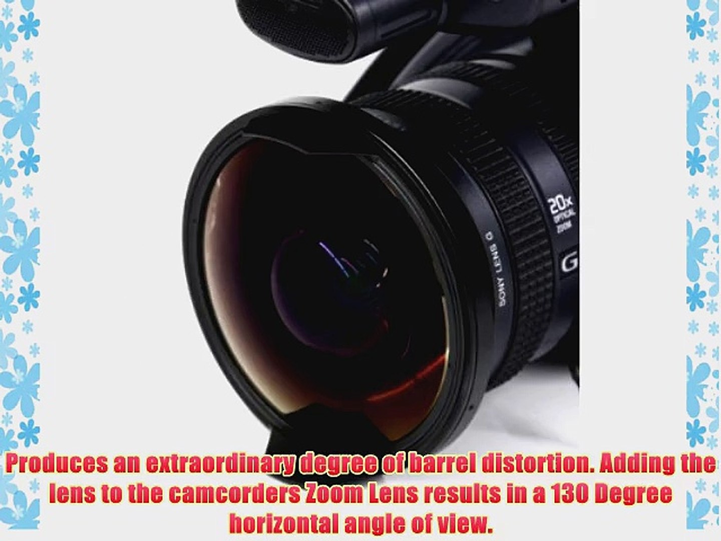 Opteka Platinum Series 0.2X Low-Profile Ninja Fisheye Lens for 30mm Camcorders 