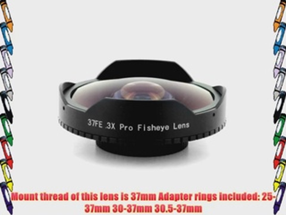 Albinar 0.3X HD Ultra Fisheye Lens for Canon DC40 DC50 HV10 Optura 10 20 VIXIA HF M30 M300