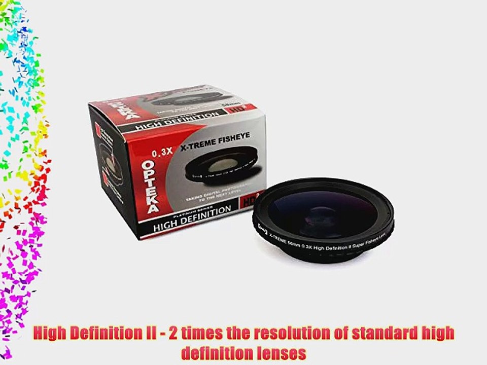Opteka 58mm 0.3X HD2 X-TREME Super Fisheye Lens for Sony DCR-VX2000 DCR-VX2100 DSR-250 DSR-PD150