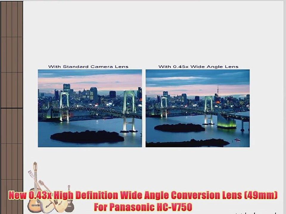 New 0.43x High Definition Wide Angle Conversion Lens (49mm) For Panasonic HC-V750