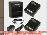 Wasabi Power Battery (2-Pack) and Dual Charger for GoPro Hero3 Hero3  and GoPro AHDBT-201 AHDBT-301
