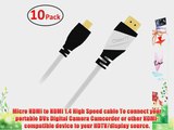 GearIT 10 Pack (15 Feet/4.57 Meters) High-Speed Micro HDMI To HDMI Cable Supports Ethernet