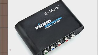 E-More? 5RCA Component RGB YPbPr to 1080p HDMI Converter v1.3 HDCP Video Audio Converter