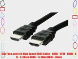 StarTech.com 6 ft High Speed HDMI Cable - HDMI - M/M - HDMI - 6 ft - 1 x Male HDMI - 1 x Male