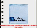 2 BN-VG138 Replacement Batteries For JVC BN-VG138   Microfiber Cloth by eCost