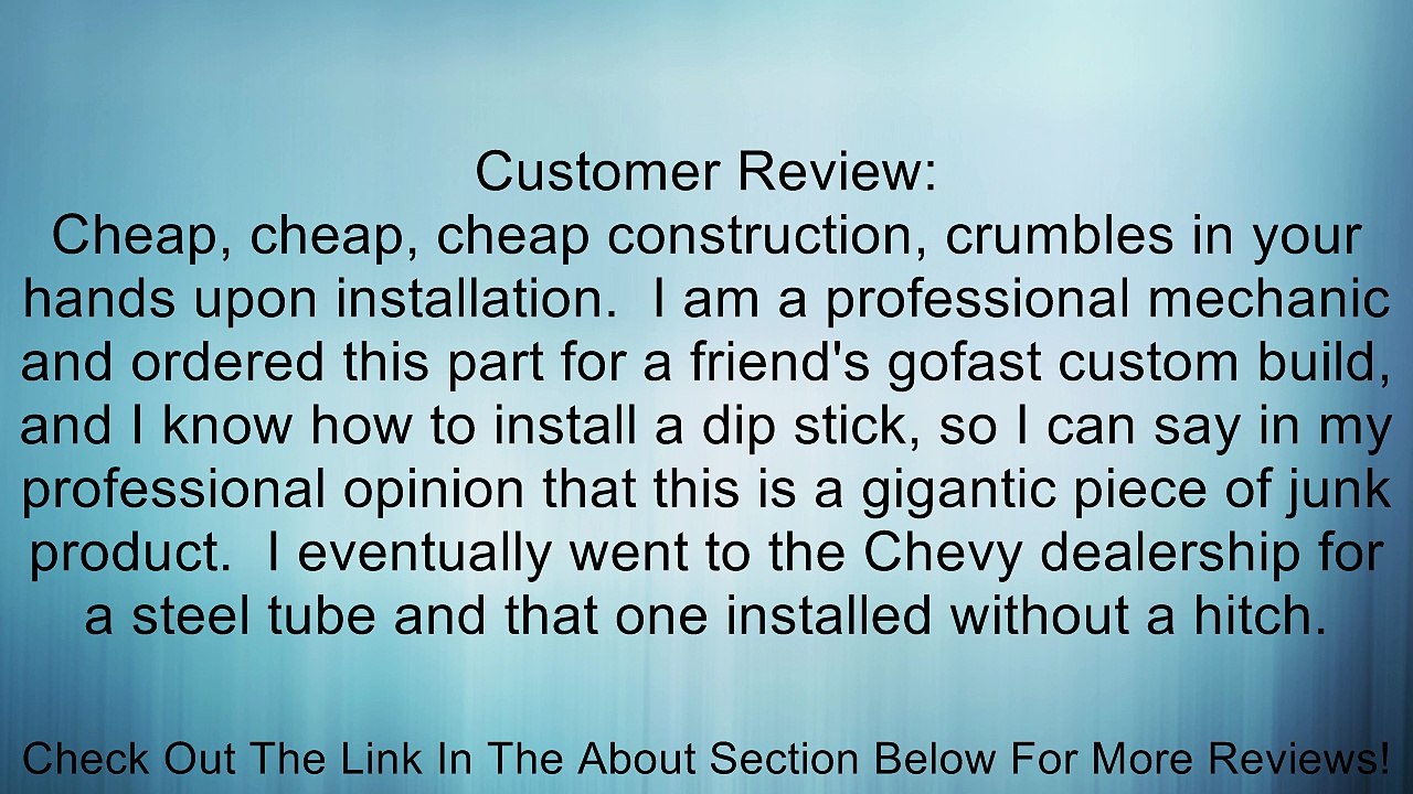 Mr. Gasket 9705G Polished Aluminum/Braided Dipstick for 1980-Up SBC Review