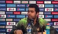 omer akmal confused during press conference