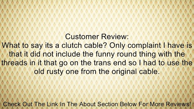 Auto 7 921-0030 Clutch Cable For Select KIA Vehicles Review