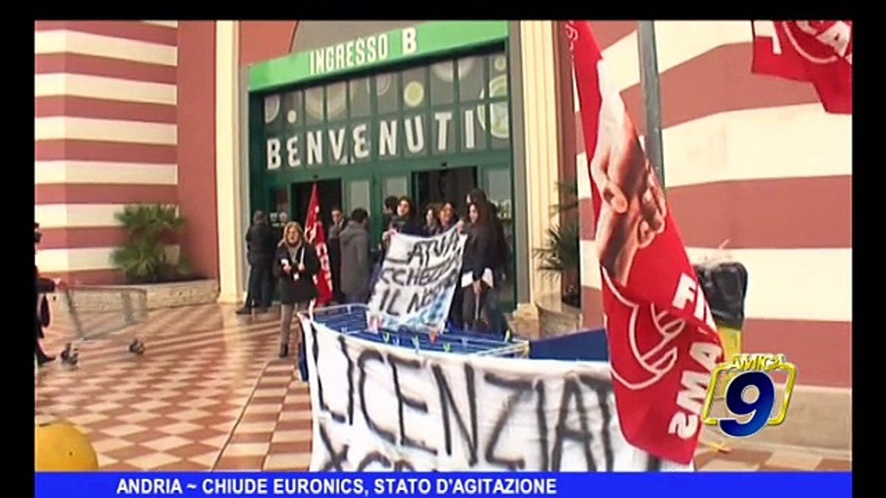 ANDRIA | Chiude Euronics, stato d'agitazione e sit-in lavoratori