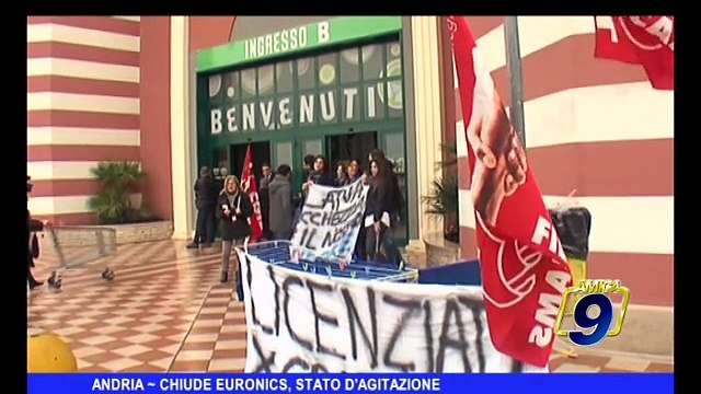 ANDRIA | Chiude Euronics, stato d'agitazione e sit-in lavoratori