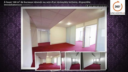 Á louer 160 m² de bureaux rénovés au sein d'un immeuble tertiaire, disponible immédiatement.