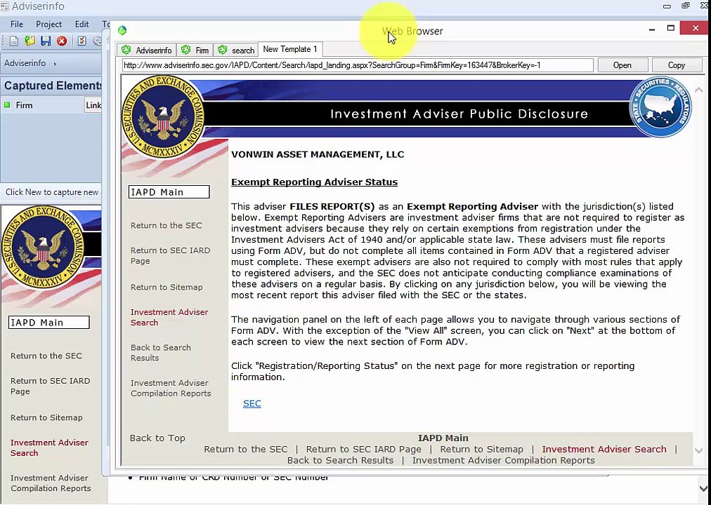 Adviserinfo.sec.gov | How to Extracting Data | Web Scraping | Web Harvesting