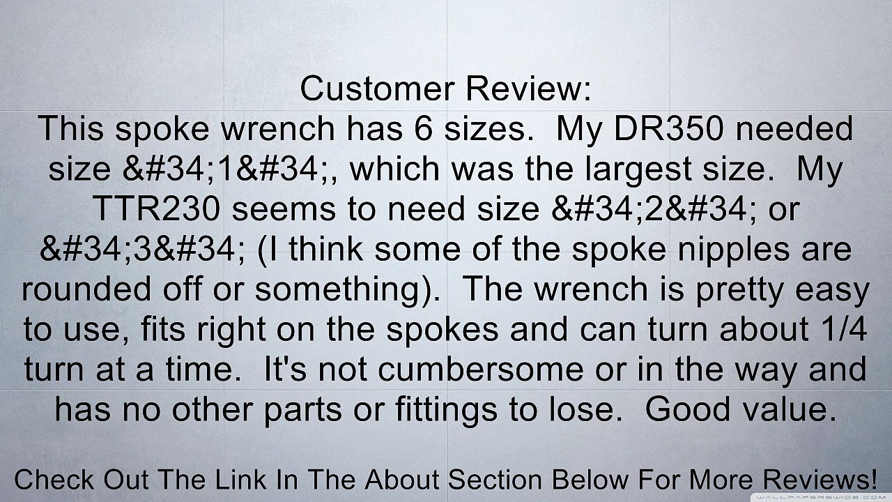 Motorcycle Spoke Wrench Key Universal 6-1 Six In One Tool MX Review