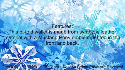 Ford Mustang Logo Black Leather Wallet, Official Licensed Review