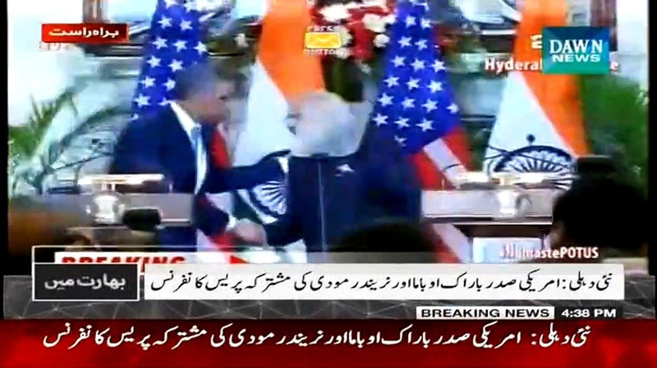 Barack Obama And Narendra Modi Press Conference In India - 25th January 2015