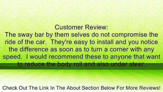 Hotchkis 22441 Sport Sway Bar Set for Nissan 370Z, G37, G37S and G35 08+ Review