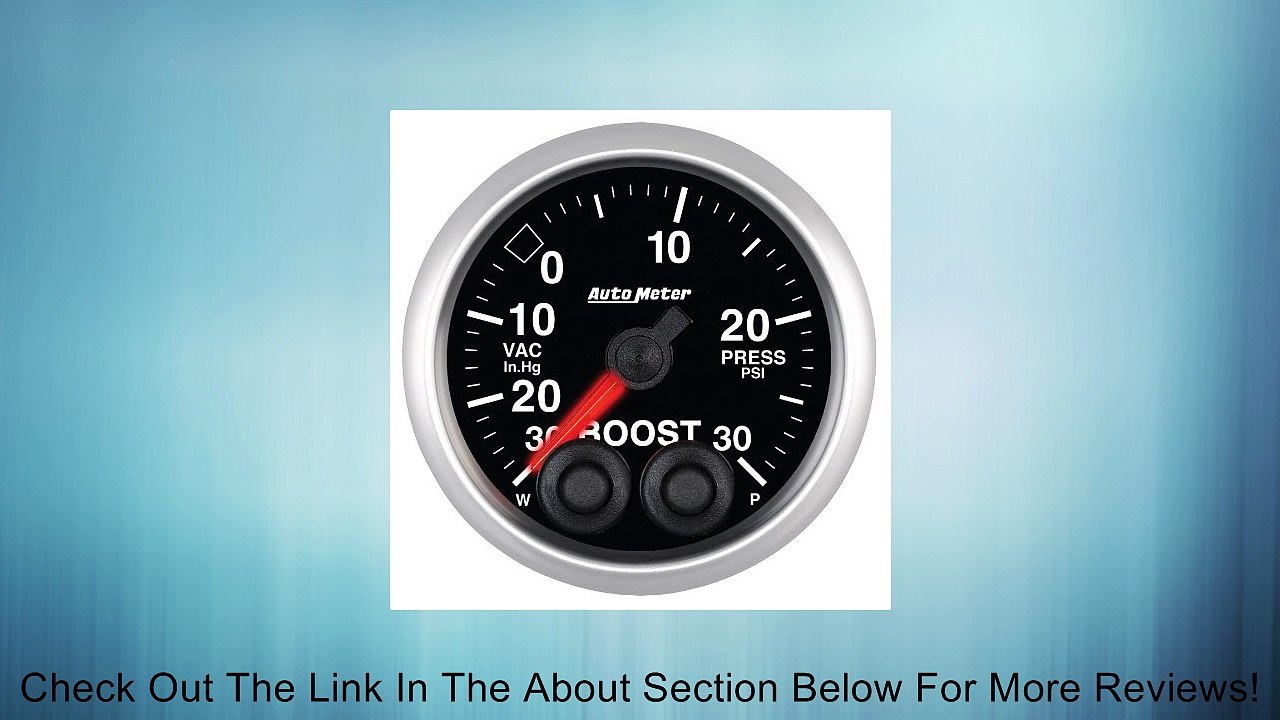 Auto Meter 5677 Elite 2-1/16" 30 in Hg-30 PSI Boost-Vacuum Gauge Review