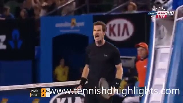 Andy Murray vs Grigor Dimitrov australian open 2015 highlights HD 25-1-2015