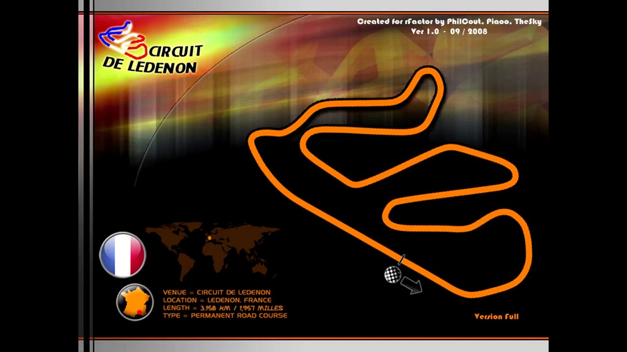 tour de piste à Ledenon en Clio Cup 4 sur Rfactor