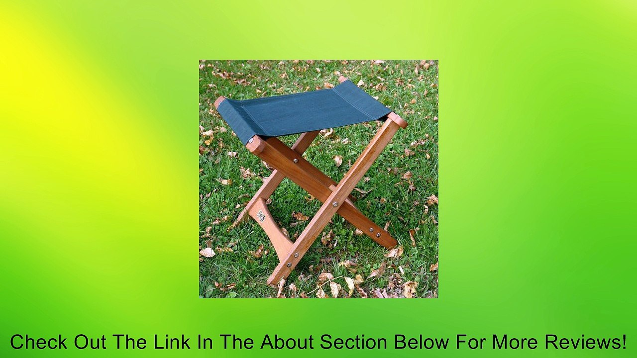 18" x 17" Folding Wooden Camping Stool with Forest Green Fabric Seat Review