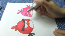 How to Draw Red Angry Birds with Pencil & Felt Pen