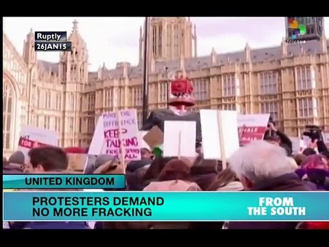 British protesters demand end to 'fracking'