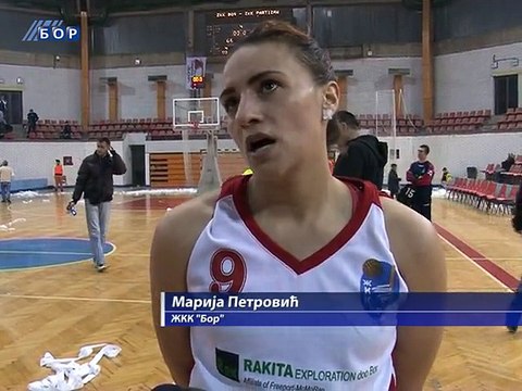 Poraz košarkašica Bora od Partizana, 25. januar 2015. (RTV Bor)