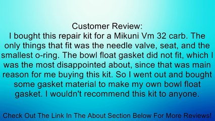 Mikuni Repair Kit Vm30/32/34 (Zinc) Review